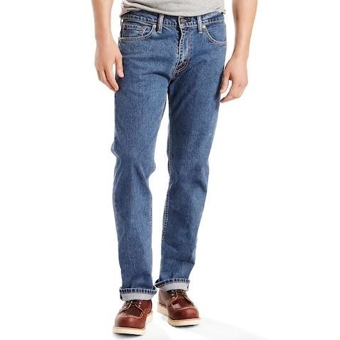 Levis Men's 505 Regular Fit Jeans, Medium Stonewash