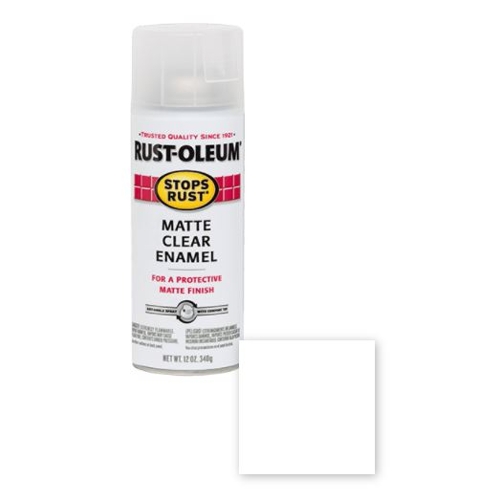 Rust-Oleum Stops Rust Protective Enamel Spray – Clear Matte Finish – 12 oz