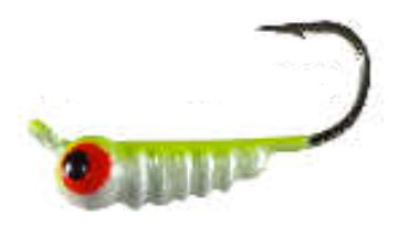 3-ct and Tungsten #12 hook Combo Packs The Northwoods' 1 ICE BUG GLOW Plastics 40-ct